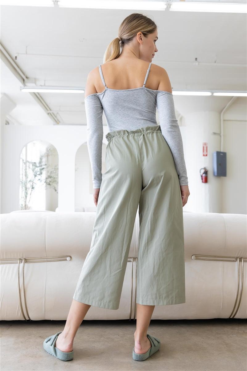 Heather Grey Ribbed Off-the-shoulder Long Sleeve Bodysuit | Mixtshop LLC