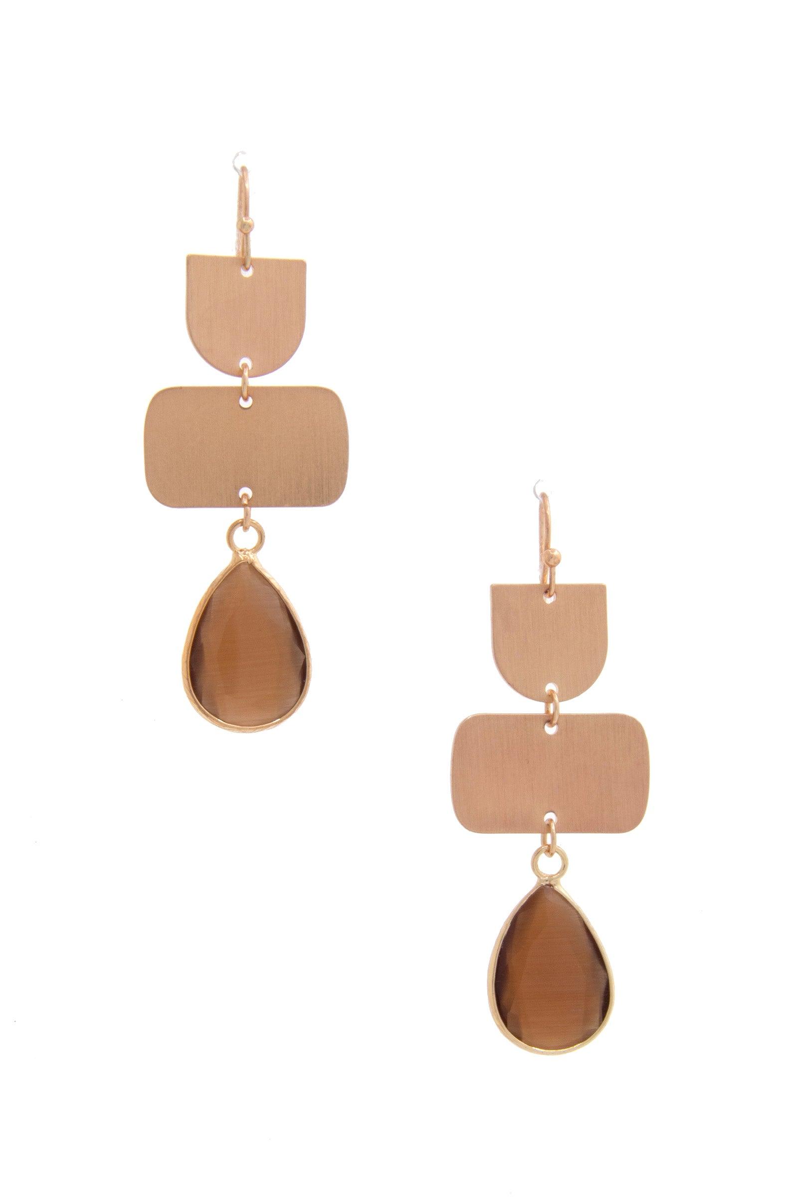 Teardrop Gem Multi Shape Dangle Earring | Mixtshop LLC