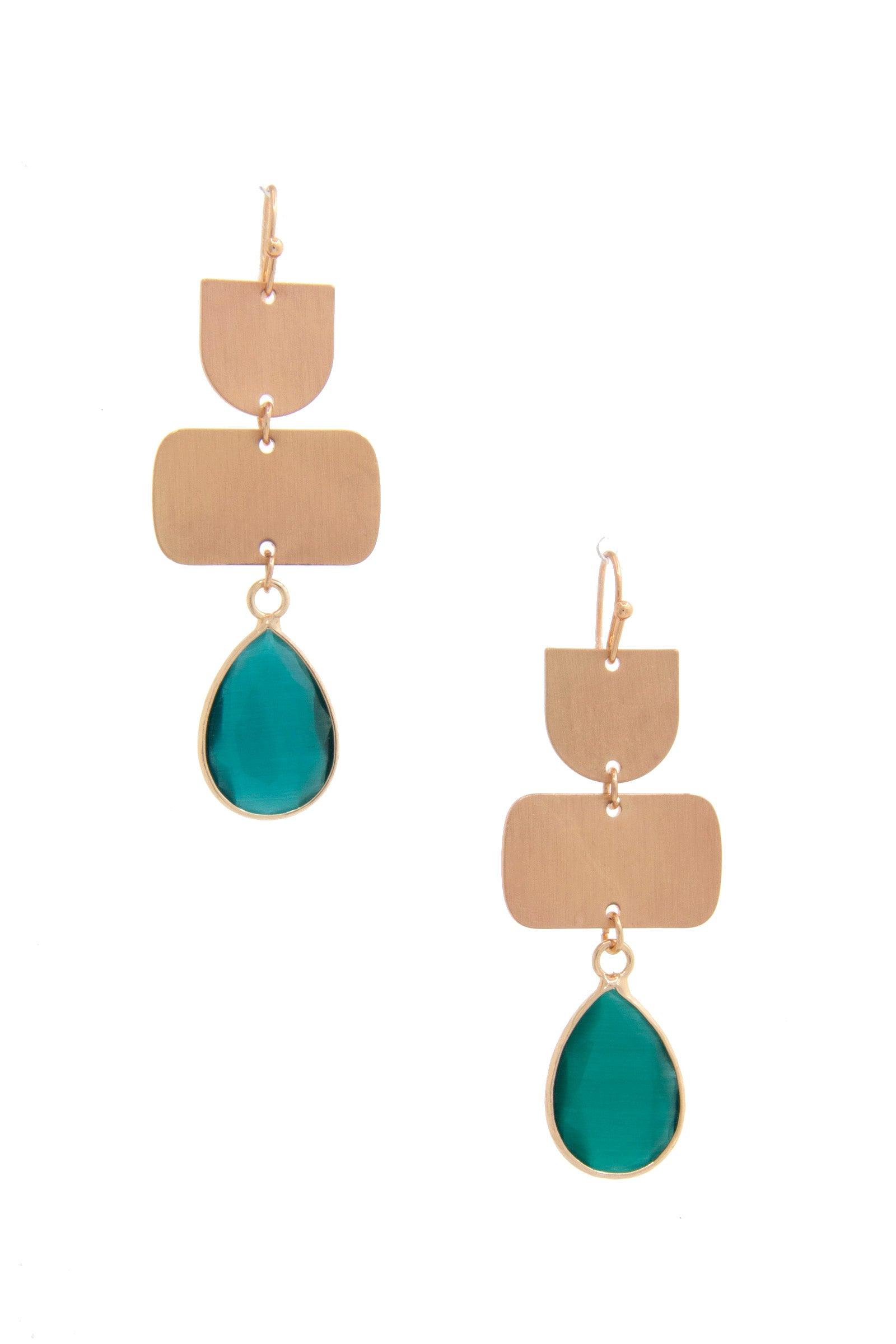 Teardrop Gem Multi Shape Dangle Earring | Mixtshop LLC