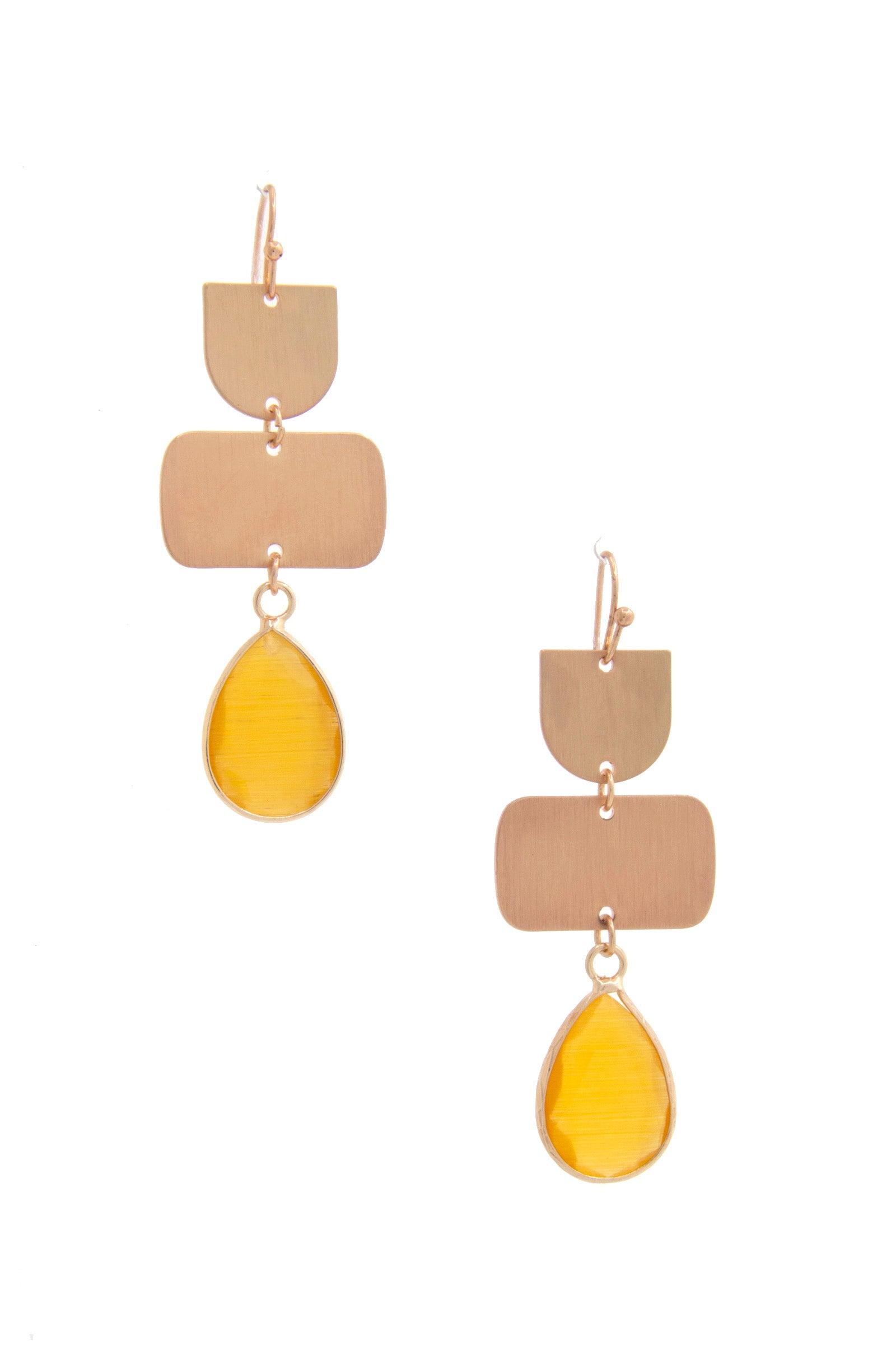 Teardrop Gem Multi Shape Dangle Earring | Mixtshop LLC