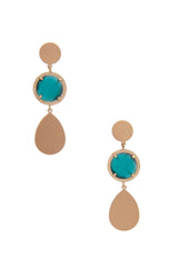 Round Gem Teardrop Dangle Earring | Mixtshop LLC