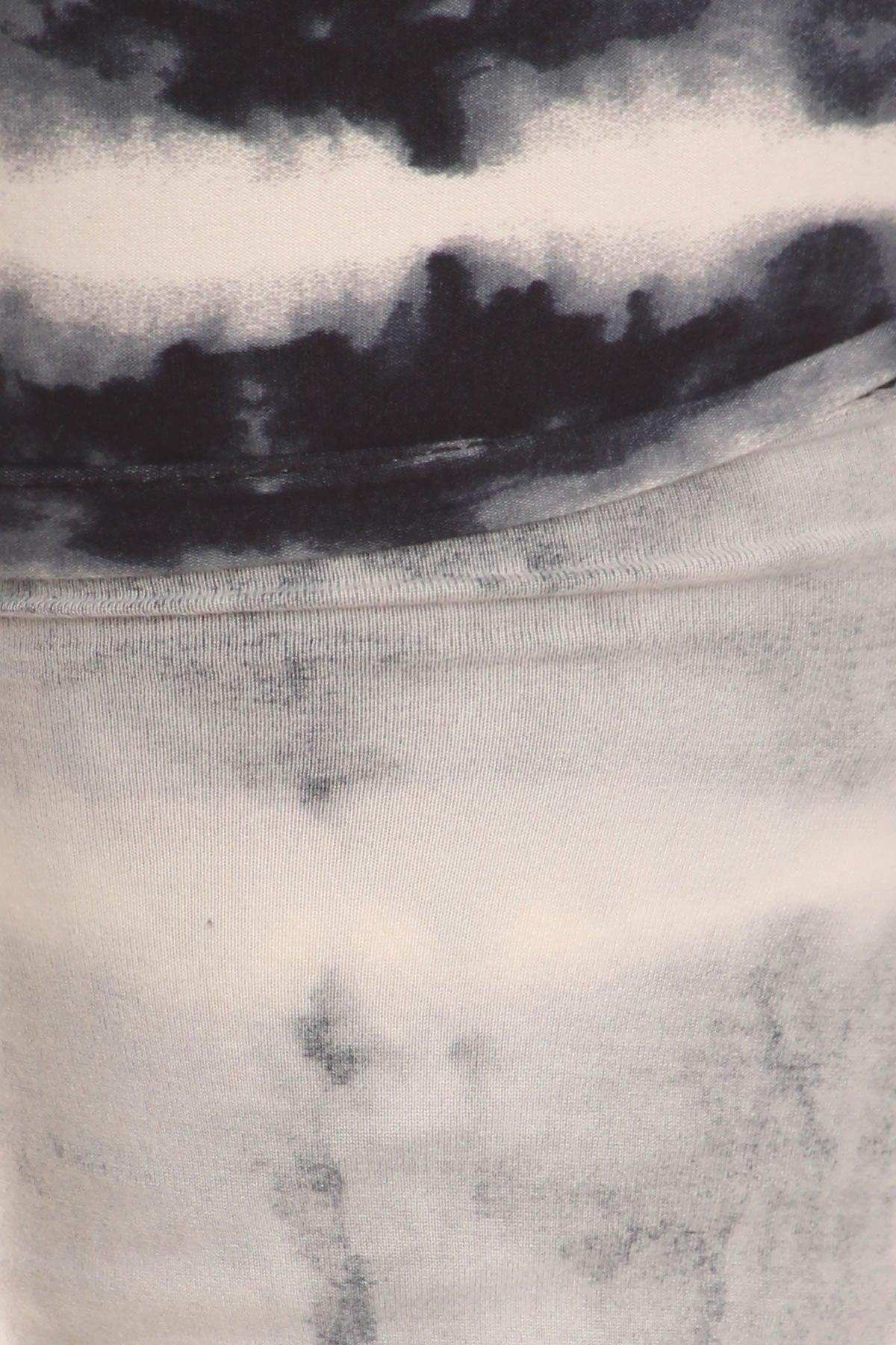 Plus Size Tie Dye Print, Full Length Leggings In A Fitted Style With A Banded High Waist | Mixtshop LLC