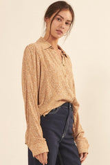 Collared Neckline Floral-print Shirt | Mixtshop LLC