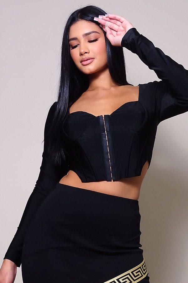 Long Sleeve Corset Top | Mixtshop LLC
