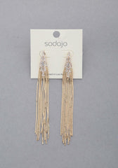 Sodajo Crystal Metal Chain Dangle Earring | Mixtshop LLC