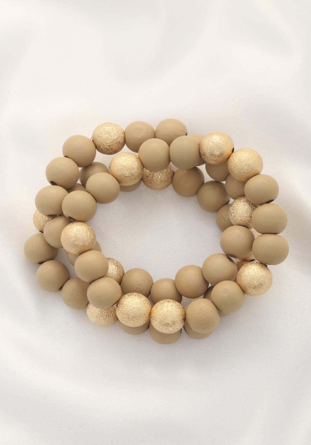 Metal Wood Bead Bracelet | Mixtshop LLC