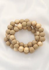 Metal Wood Bead Bracelet | Mixtshop LLC