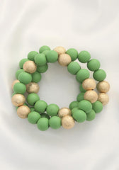 Metal Wood Bead Bracelet | Mixtshop LLC