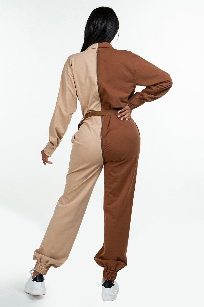 Long Sleeve Oversized Cozy Shirt Jumpsuit | Mixtshop LLC