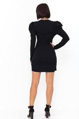 Long Sleeve Overlay Detailed Fashion Dress | Mixtshop LLC