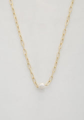 Pearl Bead Oval Link Necklace | Mixtshop LLC