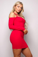 Long Sleeve Cuff Front Strap Mini Dress | Mixtshop LLC