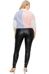 Plus gold & floral pattern print belted romer | Mixtshop LLC