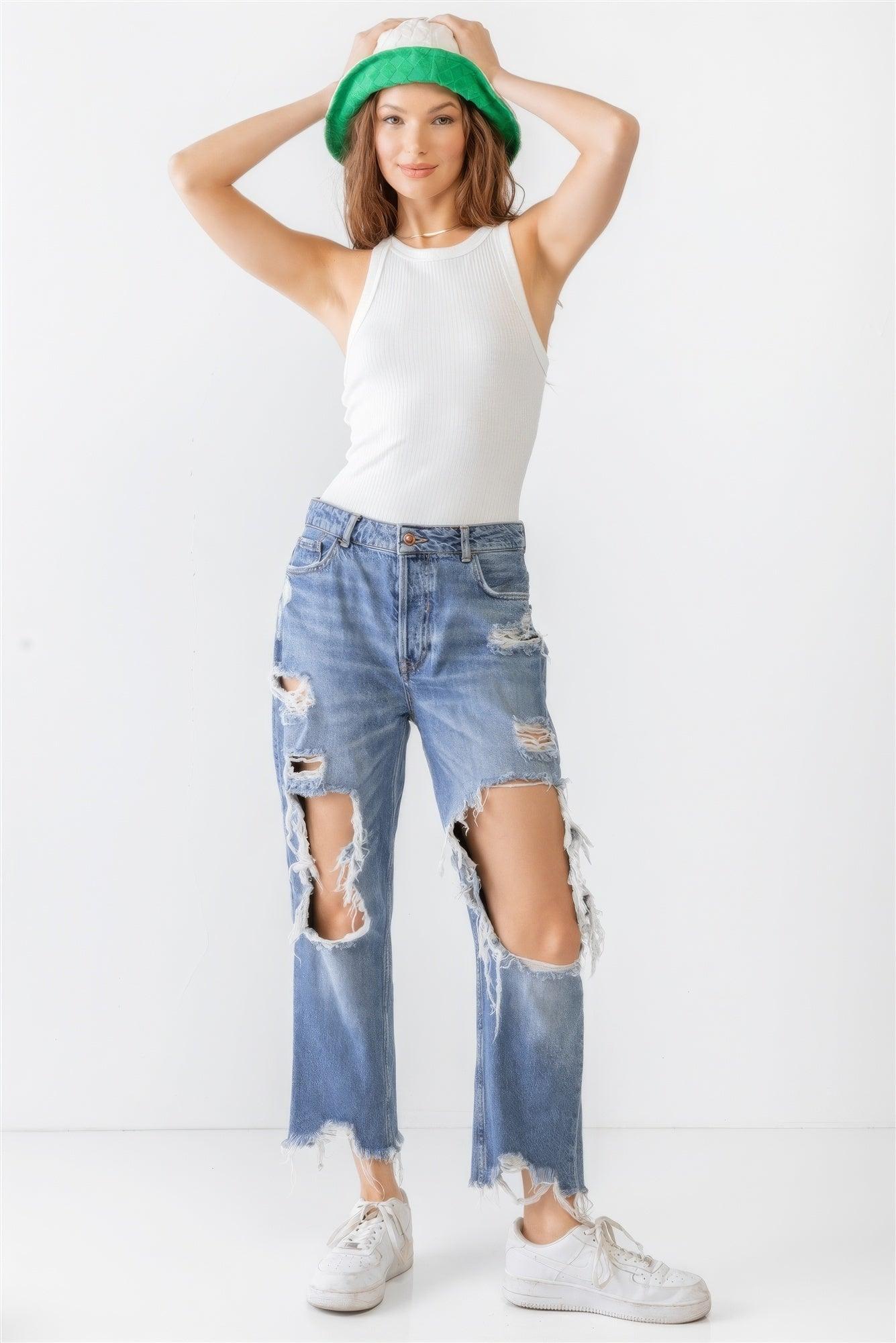 Ribbed V Strap Back Bodysuit | Mixtshop LLC