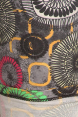 Plus Size Abstract Print, Full Length Leggings In A Slim Fitting Style With A Banded High Waist | Mixtshop LLC