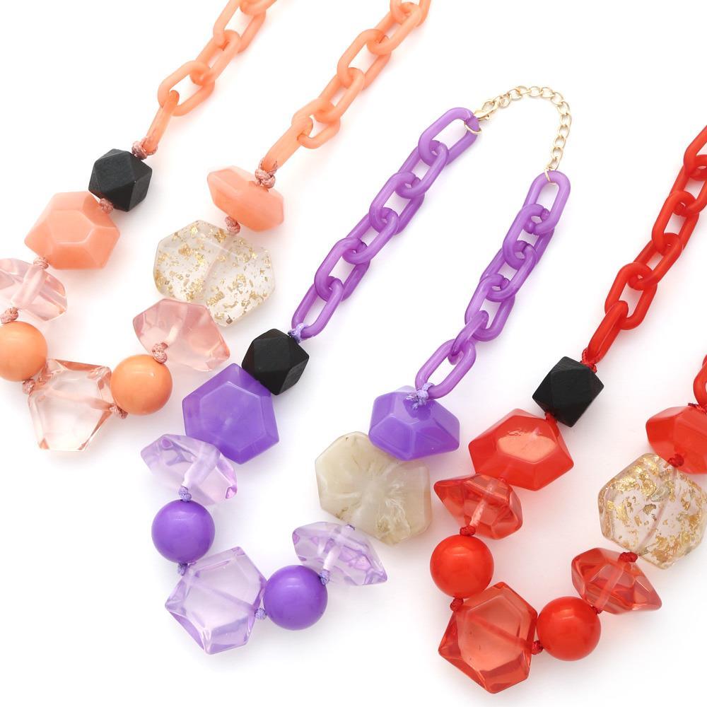 Chunky Beaded Oval Link Necklace | Mixtshop LLC