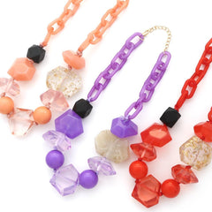 Chunky Beaded Oval Link Necklace | Mixtshop LLC