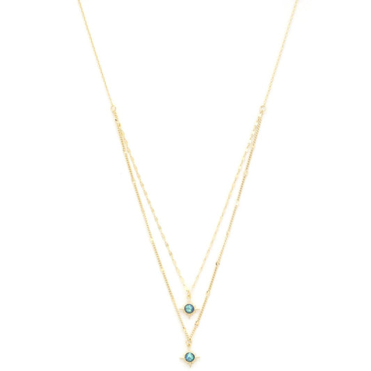 Double Star Crystal Layered Necklace | Mixtshop LLC