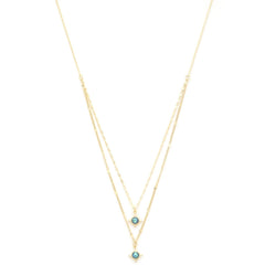 Double Star Crystal Layered Necklace | Mixtshop LLC