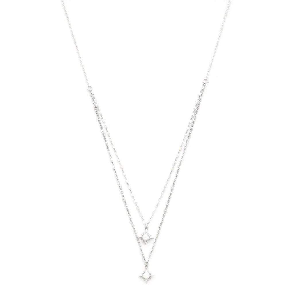 Double Star Crystal Layered Necklace | Mixtshop LLC