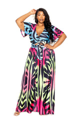 Ombre Animal Maxi Skirt & Top Set | Mixtshop LLC