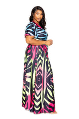 Ombre Animal Maxi Skirt & Top Set | Mixtshop LLC