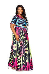 Ombre Animal Maxi Skirt & Top Set | Mixtshop LLC