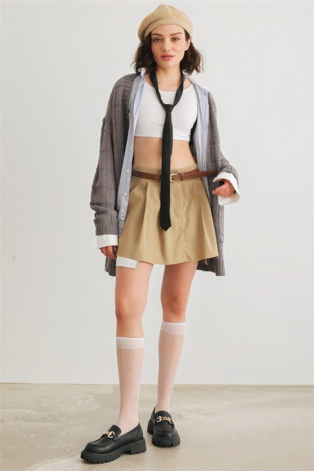 Knit Two Pocket Long Sleeve Open Front Cardigan | Mixtshop LLC