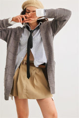 Knit Two Pocket Long Sleeve Open Front Cardigan | Mixtshop LLC