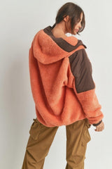 Two-toned Cozy Hooded Sweater | Mixtshop LLC