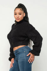 Michelin Sweater Top W/ Front Zipper | Mixtshop LLC