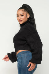 Michelin Sweater Top W/ Front Zipper | Mixtshop LLC