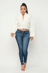 Sweater Top W/ Front Zipper | Mixtshop LLC
