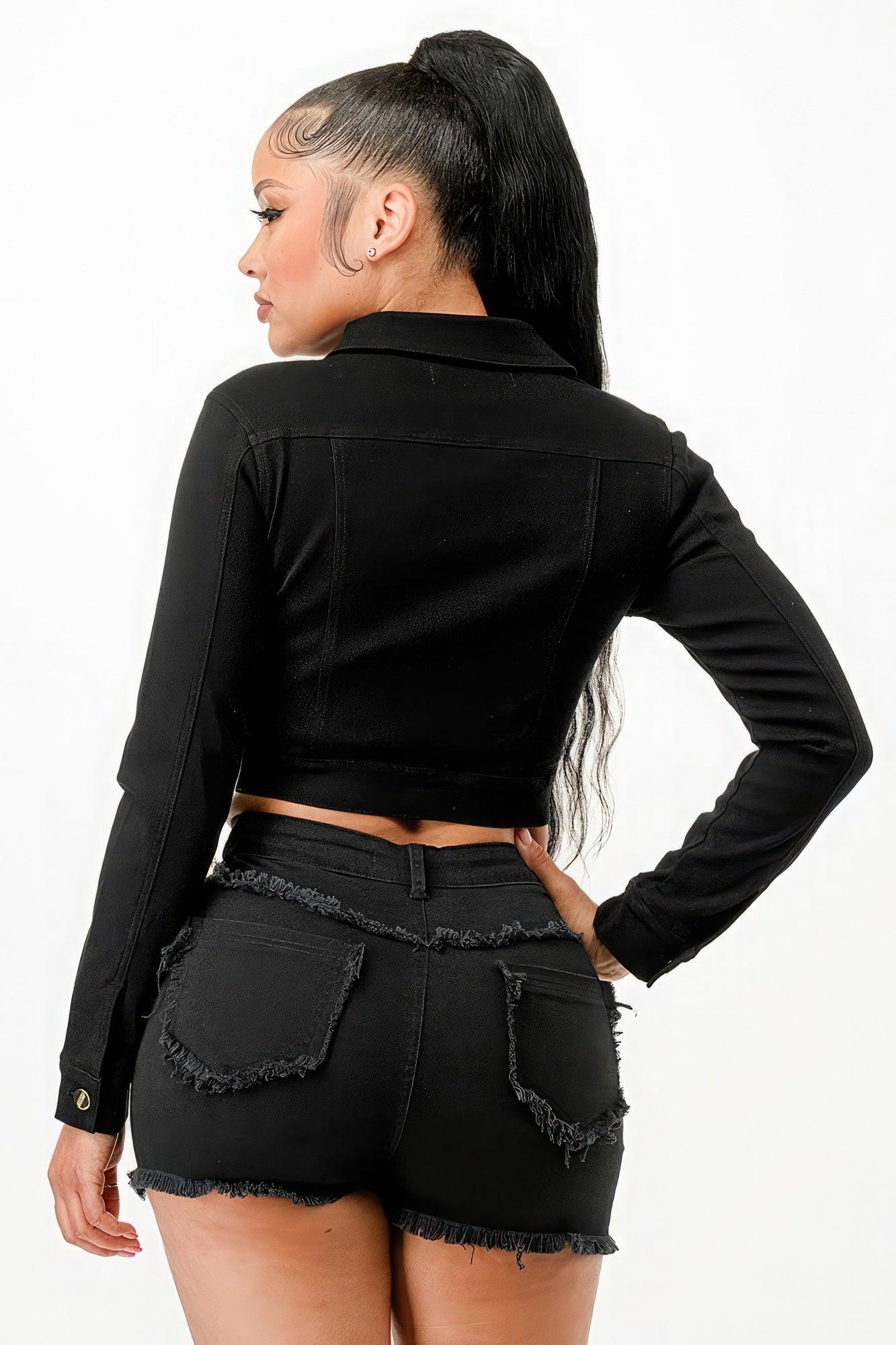 Super Stretchy Cropped Jacket | Mixtshop LLC