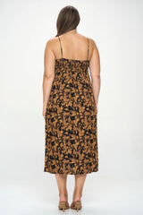 Plus Botanical Print Front Tie Maxi Dress | Mixtshop LLC