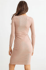 Ribbed Crew Neck Long Sleeve Mini Dress | Mixtshop LLC