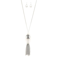 Cube Rhinestone Chain Tassel Necklace | Mixtshop LLC