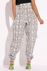 Snake Skin Printed Paper Bag Style Cargo Pants | Mixtshop LLC