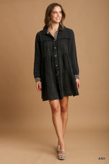 Mineral Wash Cotton Gauze Tiered Dress | Mixtshop LLC