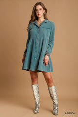 Mineral Wash Cotton Gauze Tiered Dress | Mixtshop LLC