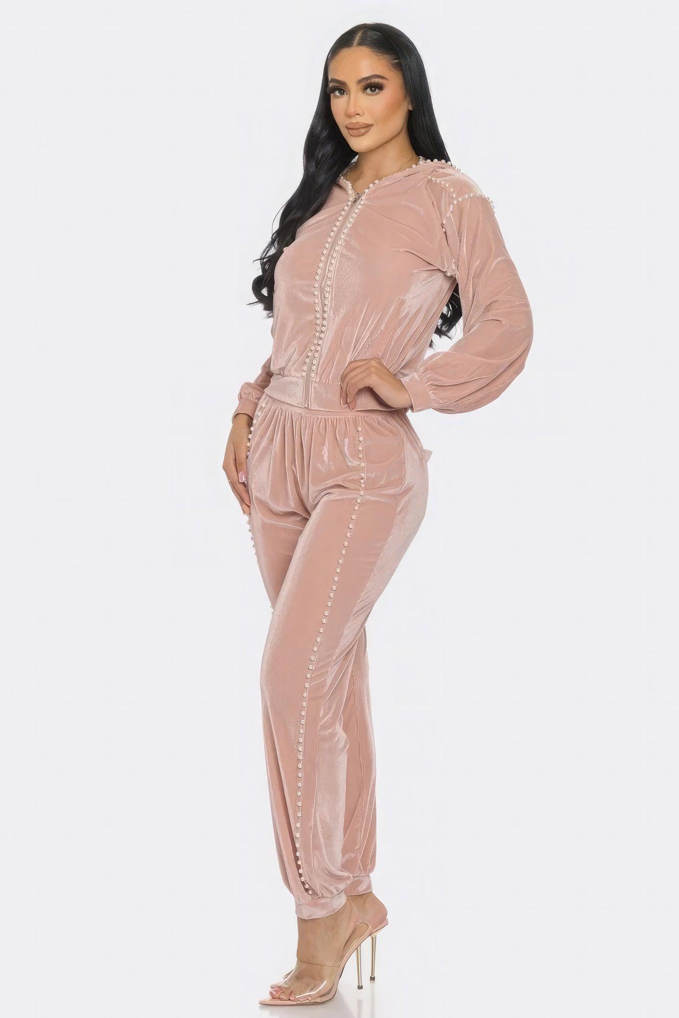 Jogger With Pearls Set | Mixtshop LLC