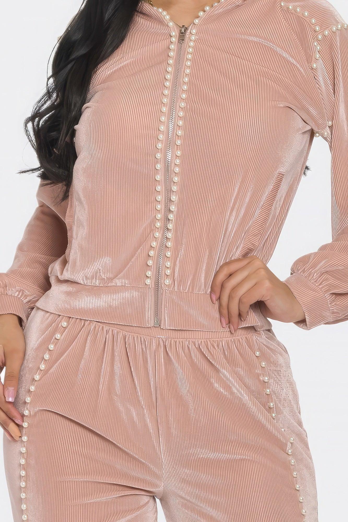 Jogger With Pearls Set | Mixtshop LLC