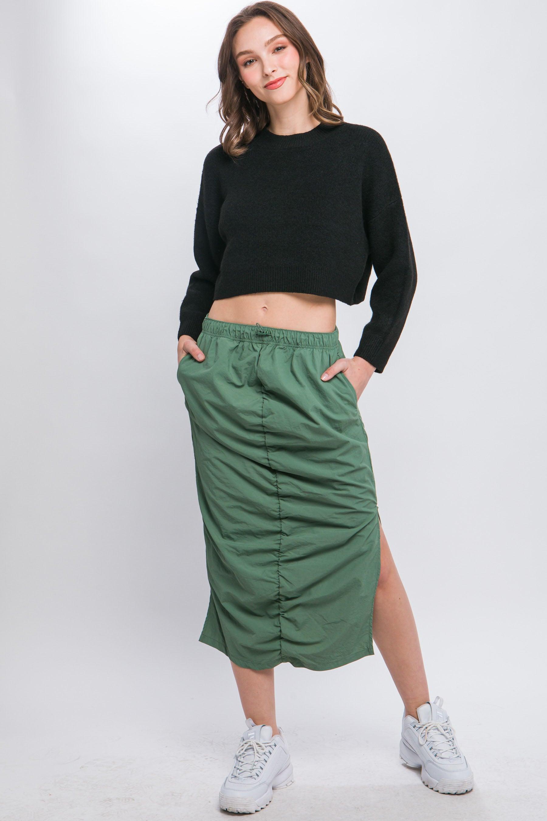 Wool Blend Cropped Sweater Top | Mixtshop LLC