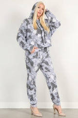Tie Dye Print Pullover Hoodie And Sweatpants | Mixtshop LLC