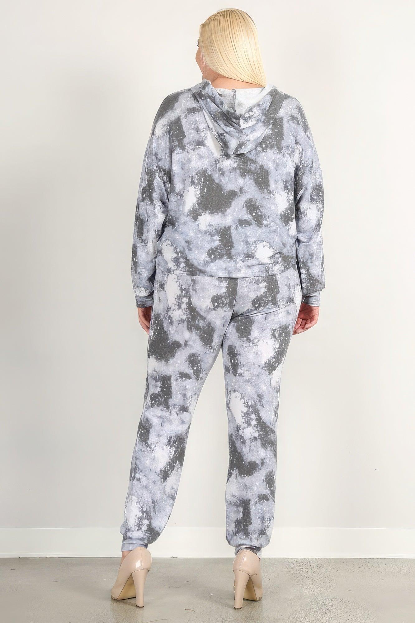 Tie Dye Print Pullover Hoodie And Sweatpants | Mixtshop LLC
