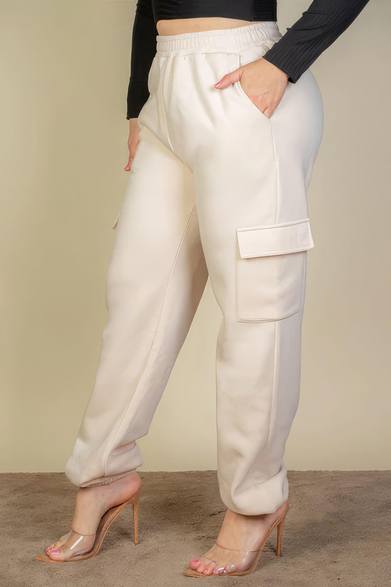 Plus Size Side Pocket Drawstring Waist Sweatpants | Mixtshop LLC