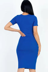 Ribbed Bodycon Midi Dress | Mixtshop LLC