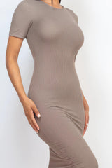 Ribbed Bodycon Midi Dress | Mixtshop LLC