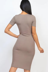 Ribbed Bodycon Midi Dress | Mixtshop LLC