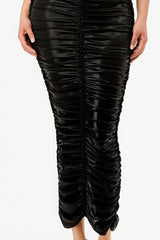 Metallic Rushed Halter Dress | Mixtshop LLC